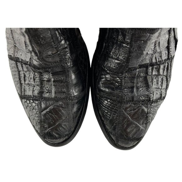 Men's Corral Black Caiman Almond Toe Western Boots Size: 8.5 D - Picture 5 of 8